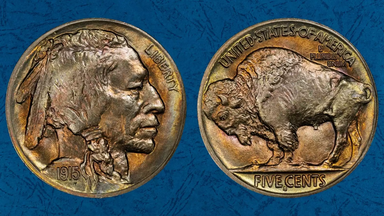 1915-S Buffalo Nickel obverse and reverse showing Native American portrait and buffalo design